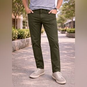 Ben Sherman Men’s Slim Fit Stretch Pants 33x32 | Army Green | NWT